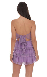 Lucy In The Sky - Shimmer Pleated Ruffle Dress