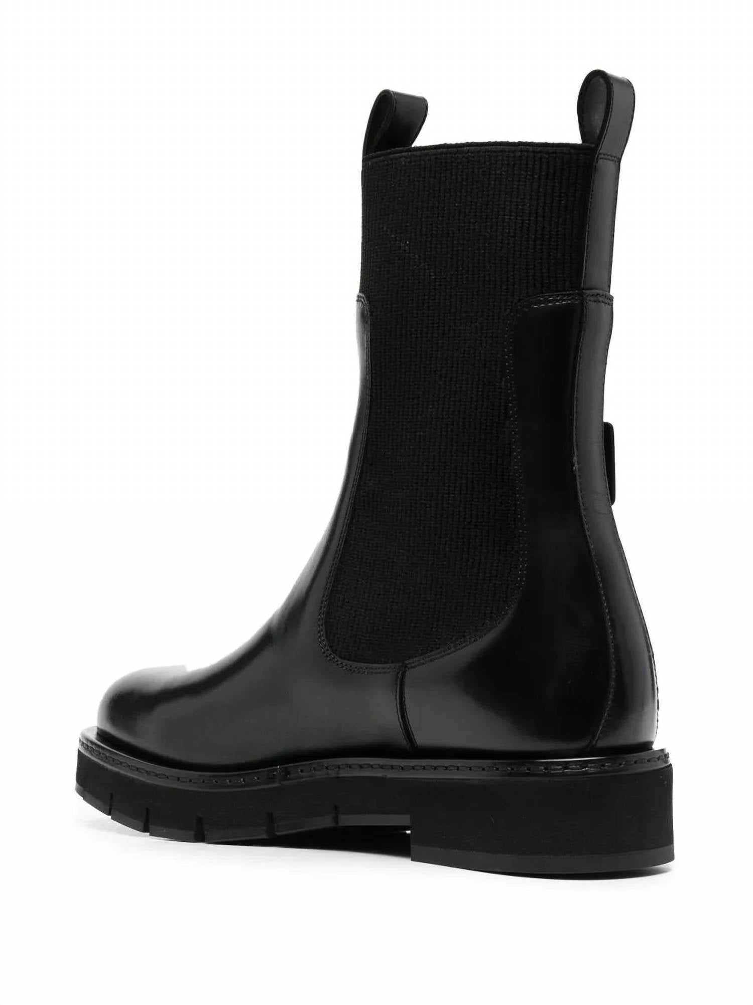 Salvatore Ferragamo - Women's Cleated-sole Leather Chelsea Boots