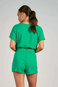 Elan - High Waist Elastic Shorts