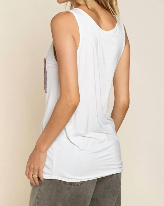 Pol - Tribal Pocket Sleeveless Top
