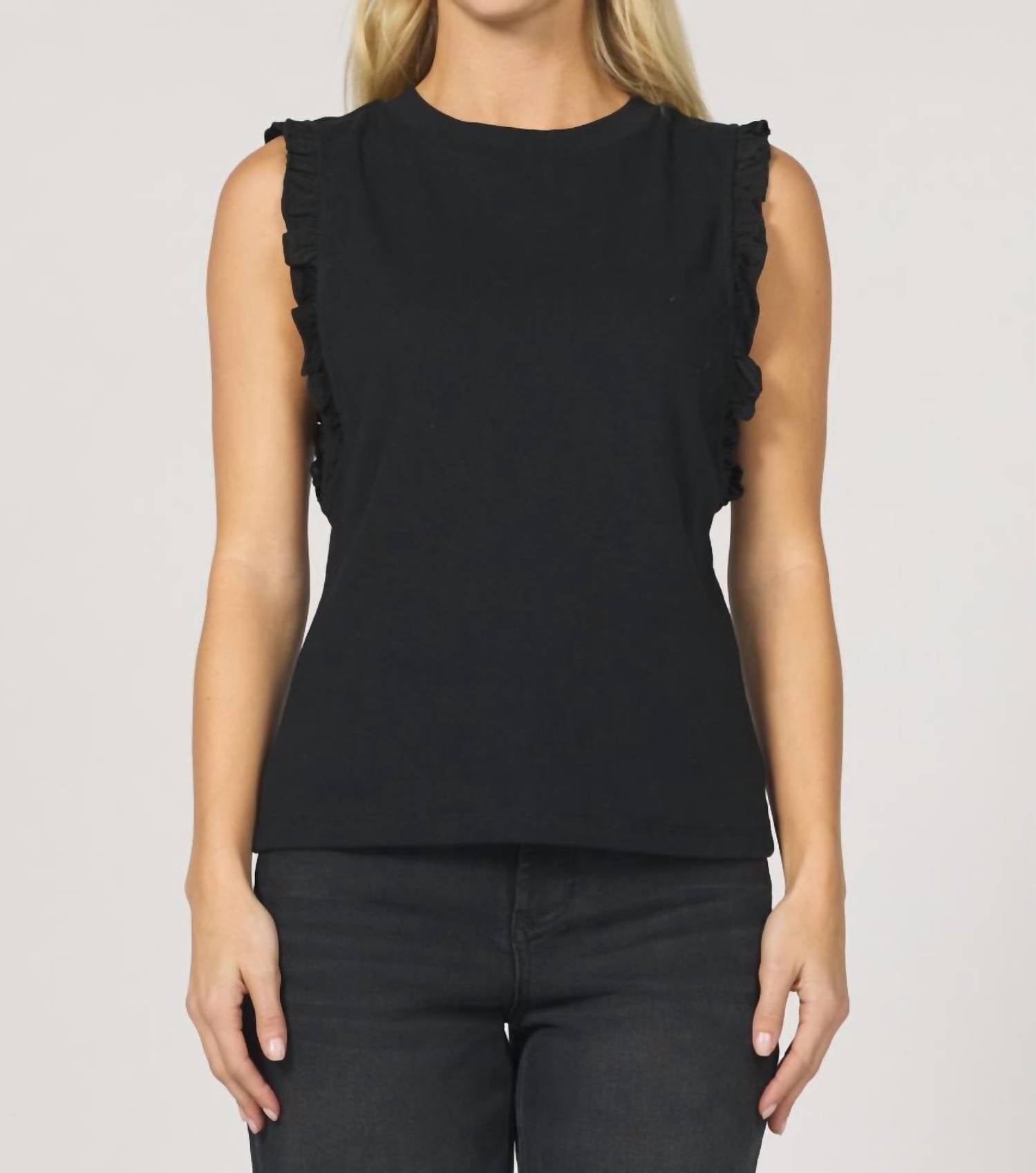 Dear John Denim - Micro Ruffle Trim Tank Top