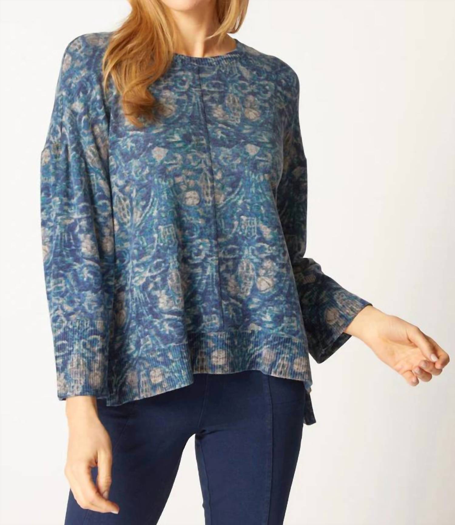 Habitat - Soft Fleece Print Boxy Crewneck Top
