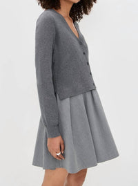 STAUD Milo Long Sleeve Mini Dress in static - women's dress - alternate view