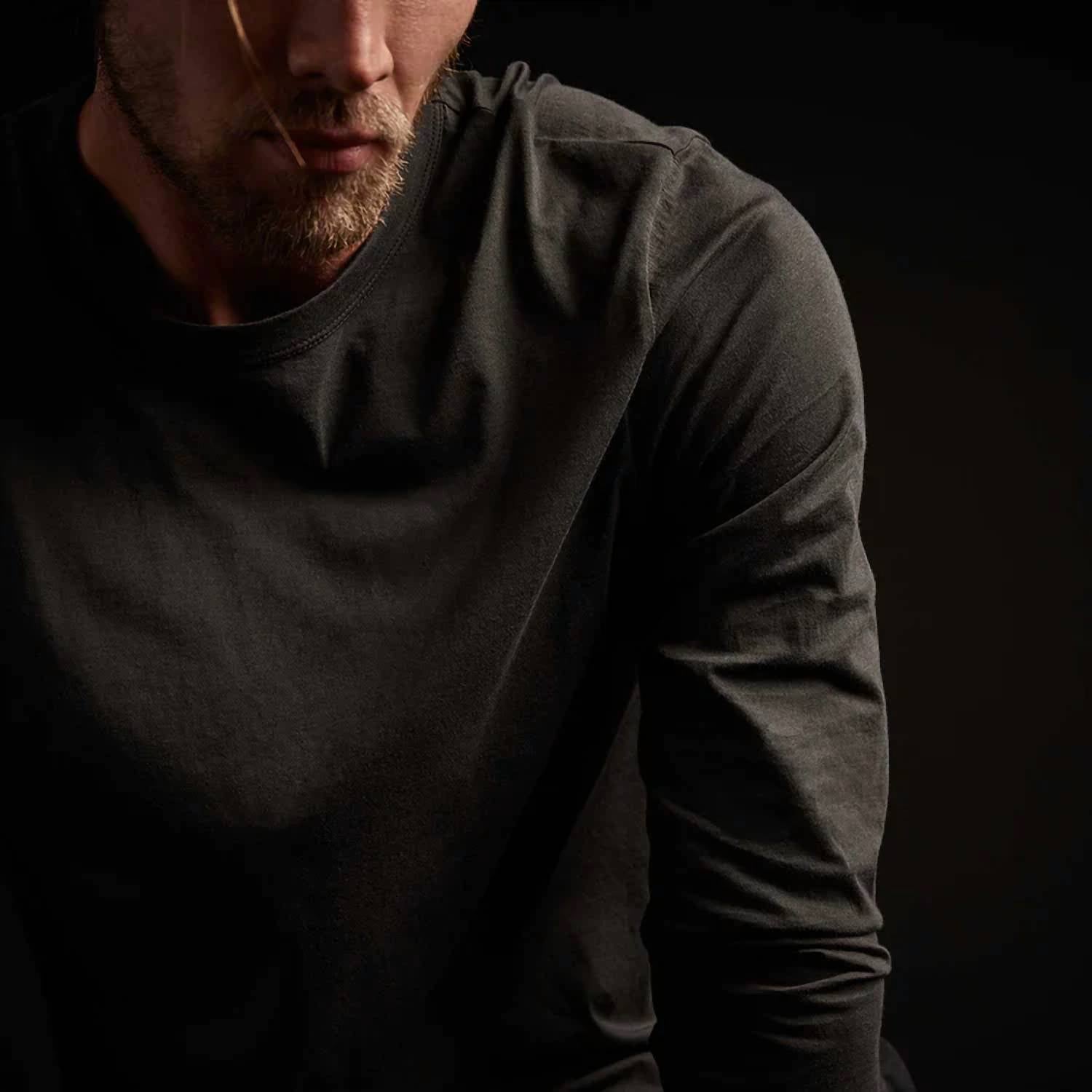 James Perse - Elevated Lotus Jersey Long Sleeve Crew