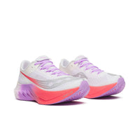 SAUCONY Women's Endorphin Pro 4 Running Shoe in 340 white crocus - women's sneaker - detail view