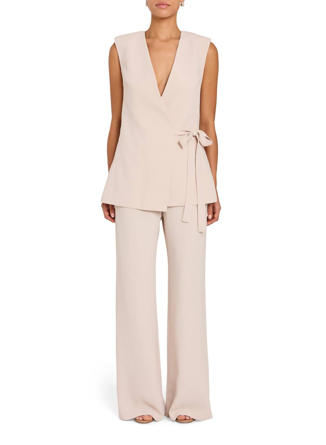 Amanda Uprichard Halcyon Vest in bone - women's jacket