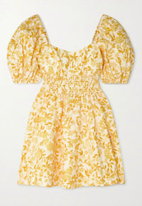 Peony - Daffodil Smocked Mini Dress