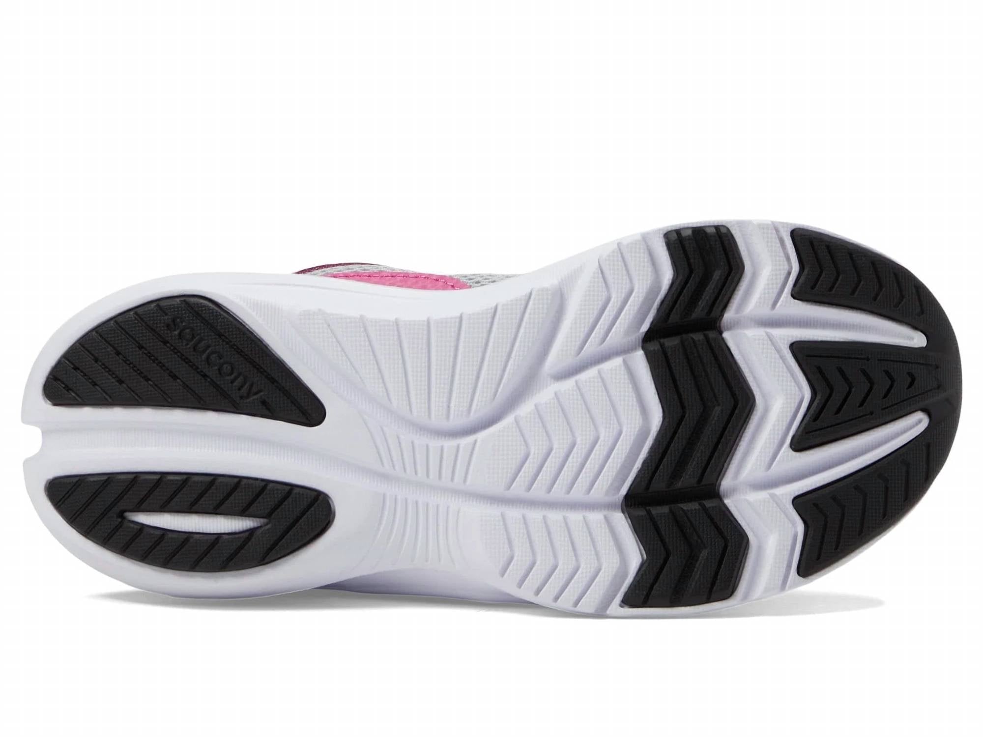 SAUCONY Girl's Axon 3 Shoe in grey fuchsia - kids' sneaker - view 4
