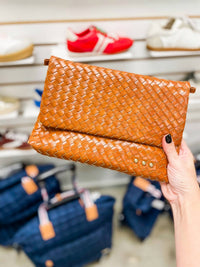 Pretty Simple - Women's Wrenlee Woven Flap Crossbody Bag