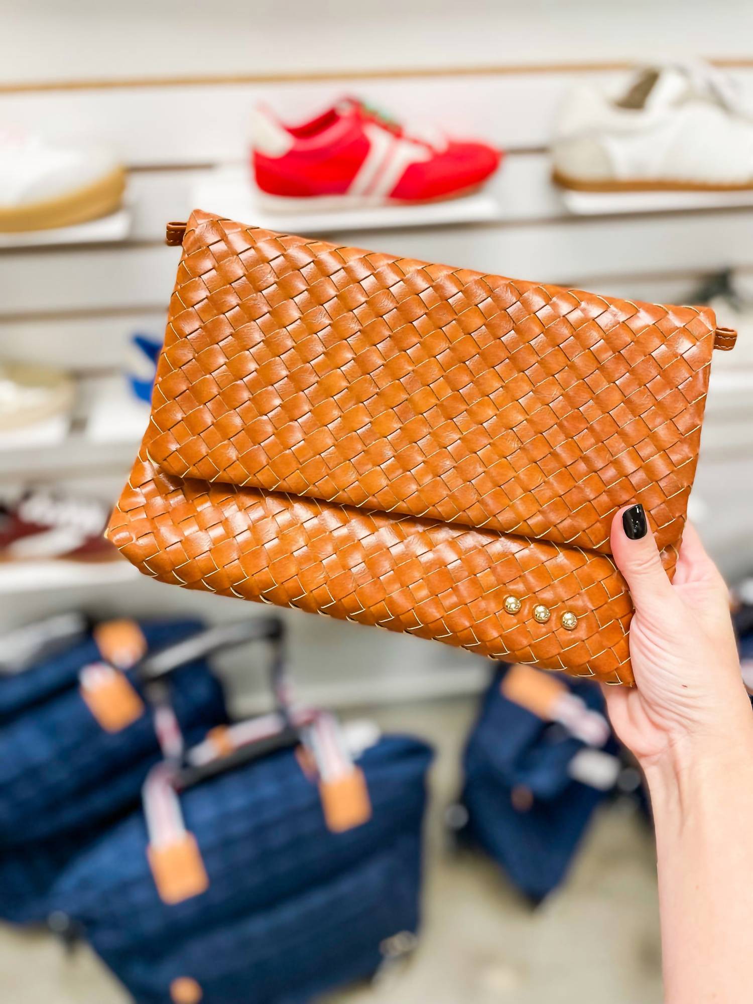 Pretty Simple - Women's Wrenlee Woven Flap Crossbody Bag