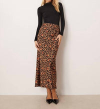 Never Fully Dressed - Dorris Satin Maxi Skirt