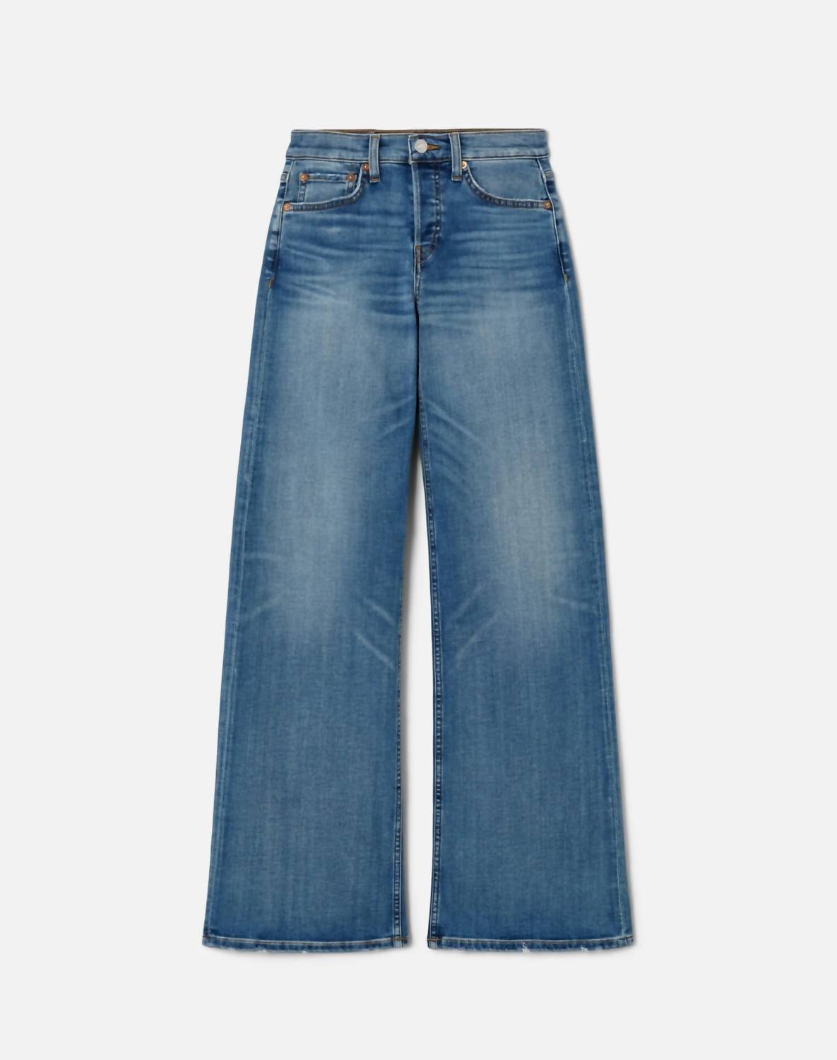 Re/Done - Mid Rise Wide Leg Jeans