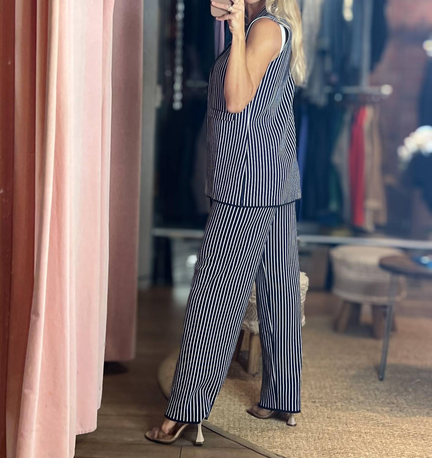 Aurora - Carly Striped Vest and Pants Set
