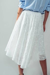 Urban Daizy - Daisy Embroidered Midi Skirt