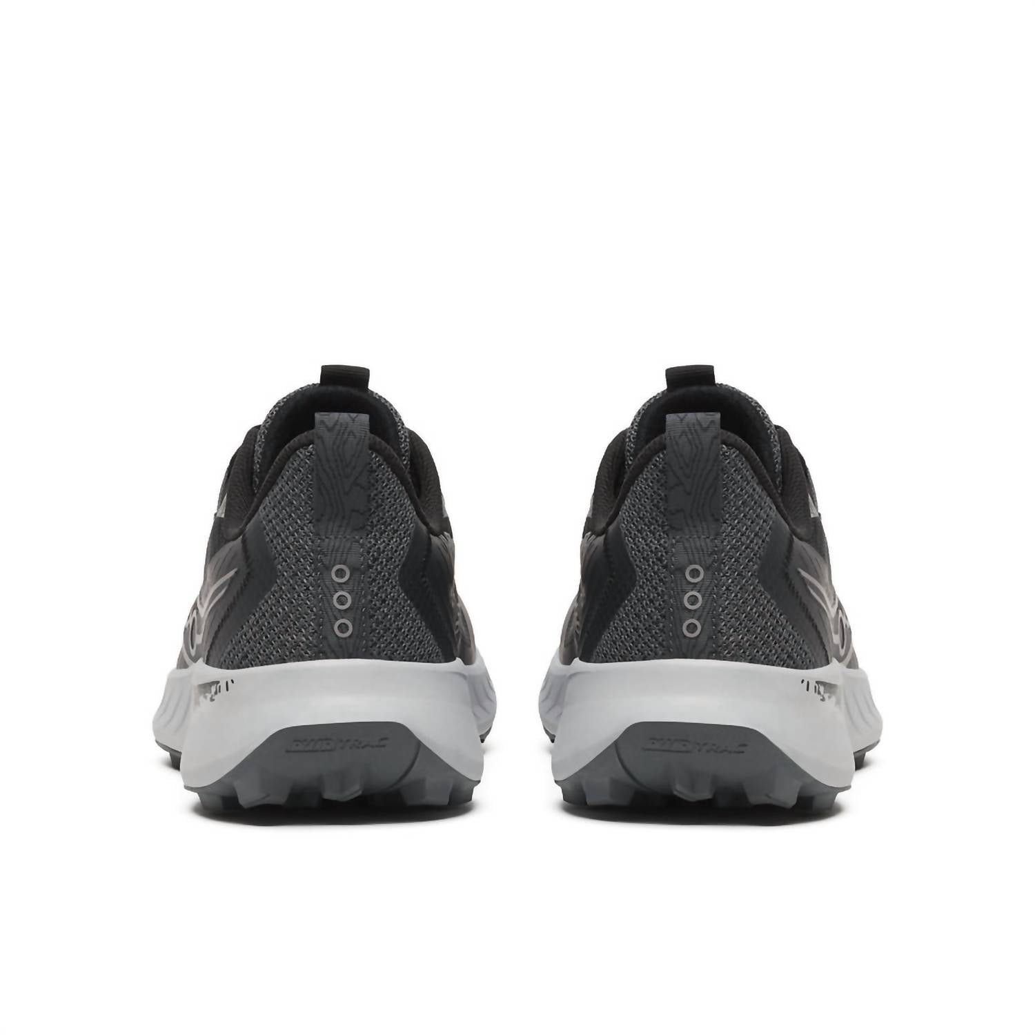 SAUCONY Men's Peregrine 15 Trail Shoe in black shadow noir ombre - men's shoe - alternate view