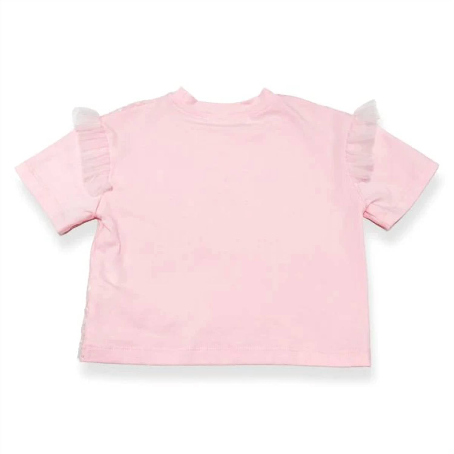 Doe A Dear - Kid's Sequin Floral Mesh Tee