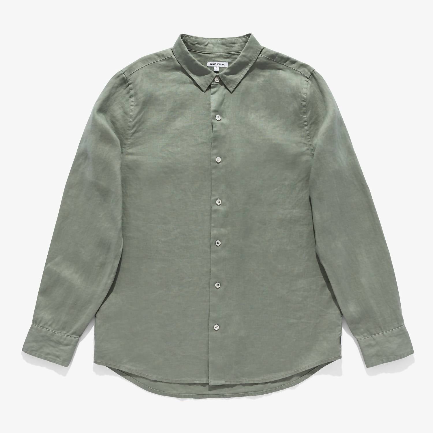 Banks Journal - Hastings Linen Long Sleeve Woven Shirt