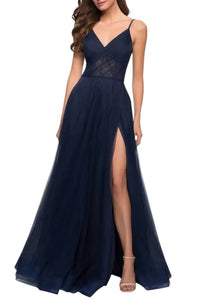 La Femme - Illusion A-line Tulle Ballgown Dress
