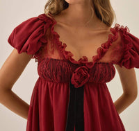 For Love & Lemons - Claudine Chiffon Mini Dress