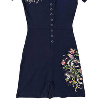 Ed Hardy Women's Panther Rose Short Sleeve Pajama in navy - women's pants