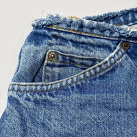 Aligrace - Women's Undone Mini Rise Straight Jeans