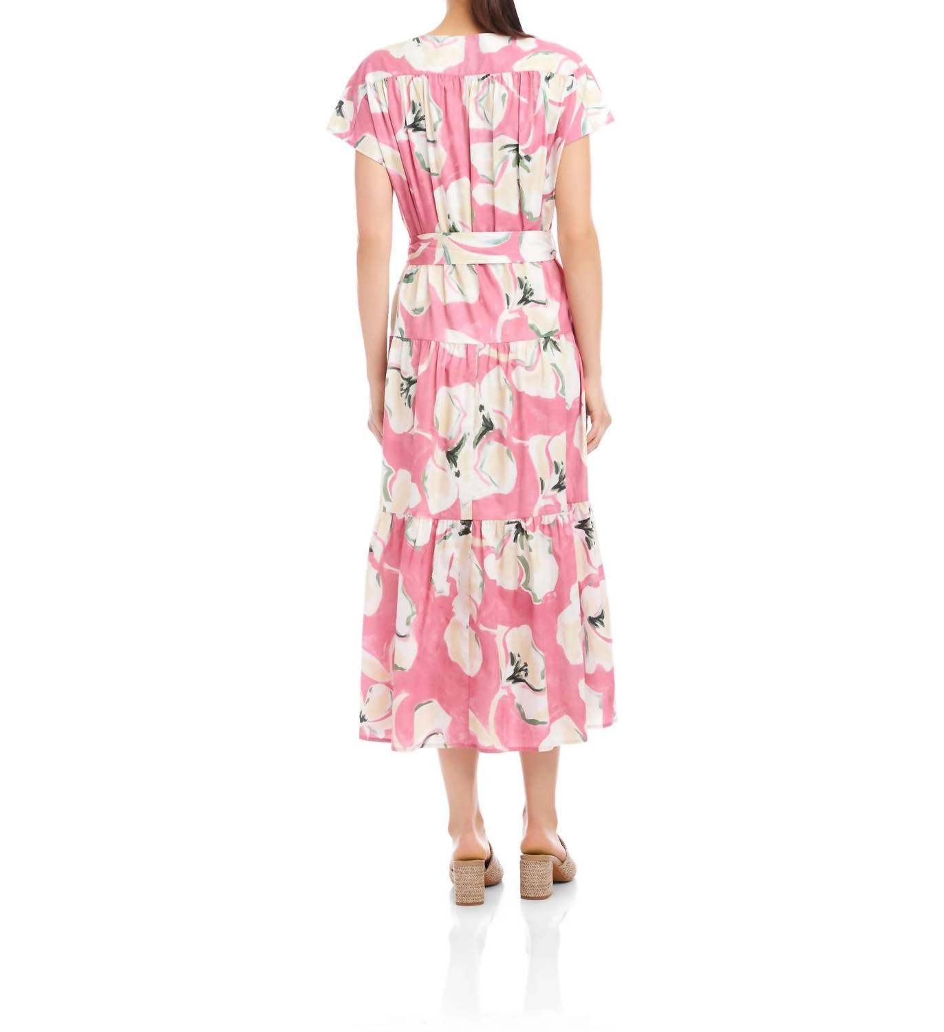 Fifteen Twenty - Kristine Tiered Front Slit Midi Dress