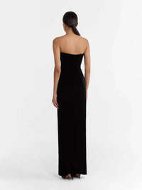 SALONI Saloni Souza Dress in black - women's dress - detail view