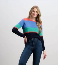 Hatley - Devon Bright Colorblock Stripes Sweater