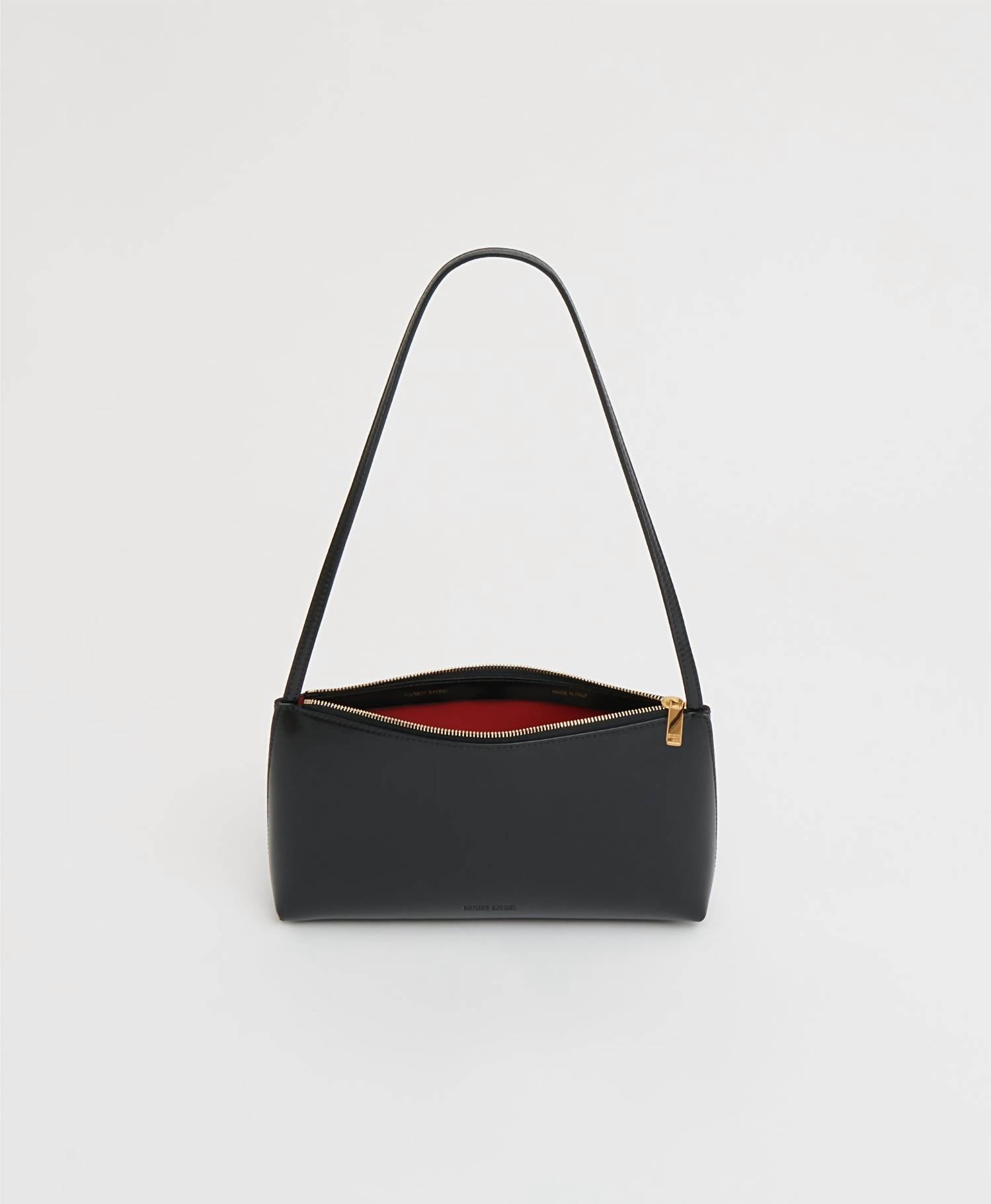 Mansur Gavriel Women's Mini Gaia Crossbody Bag in black flamma - women's bag - detail view