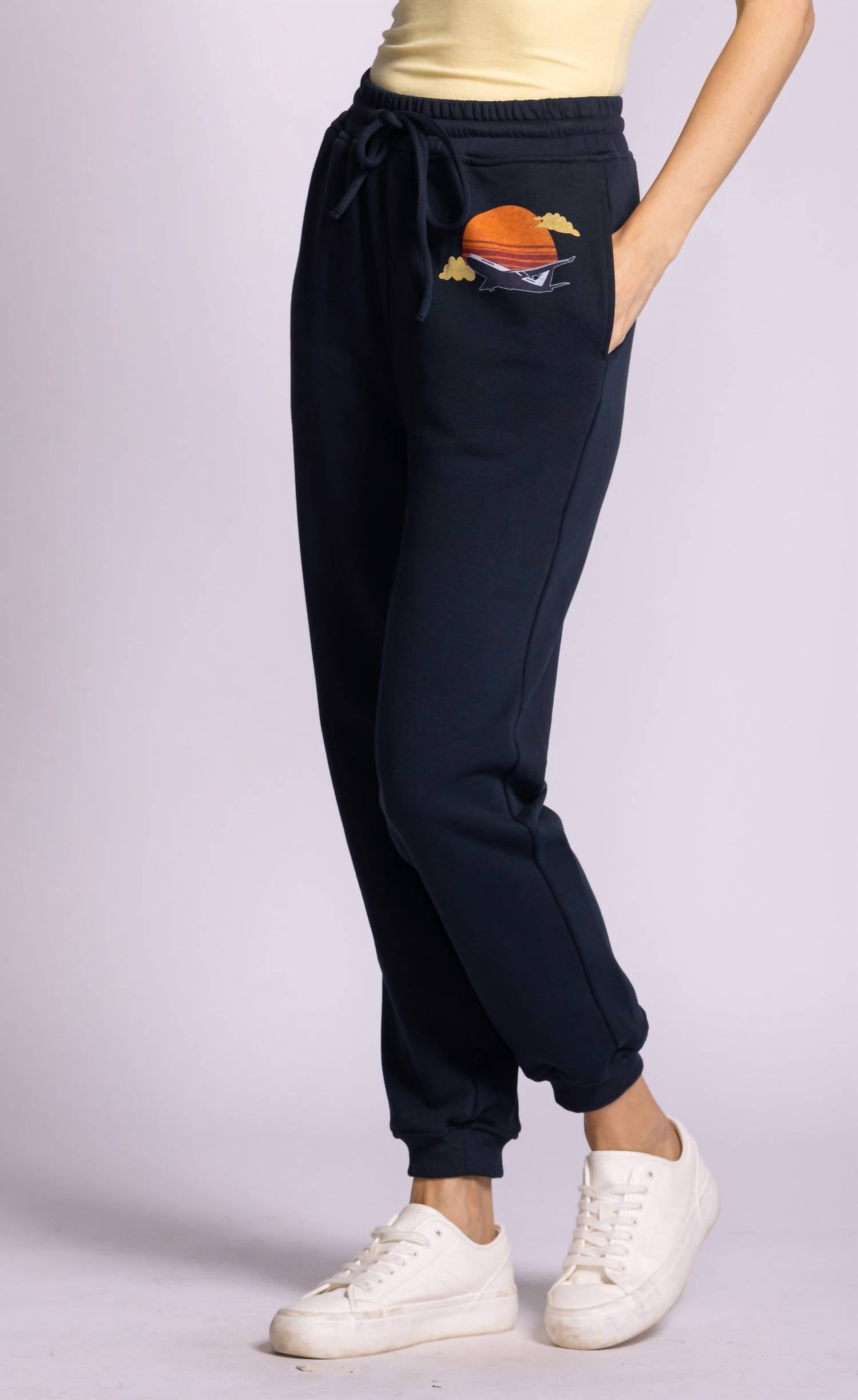 PINK MARTINI Maverick Pant in navy - women's pants - detail view