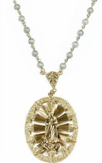Vsa Designs - Pearl Twilight Virgin Rosary Necklace