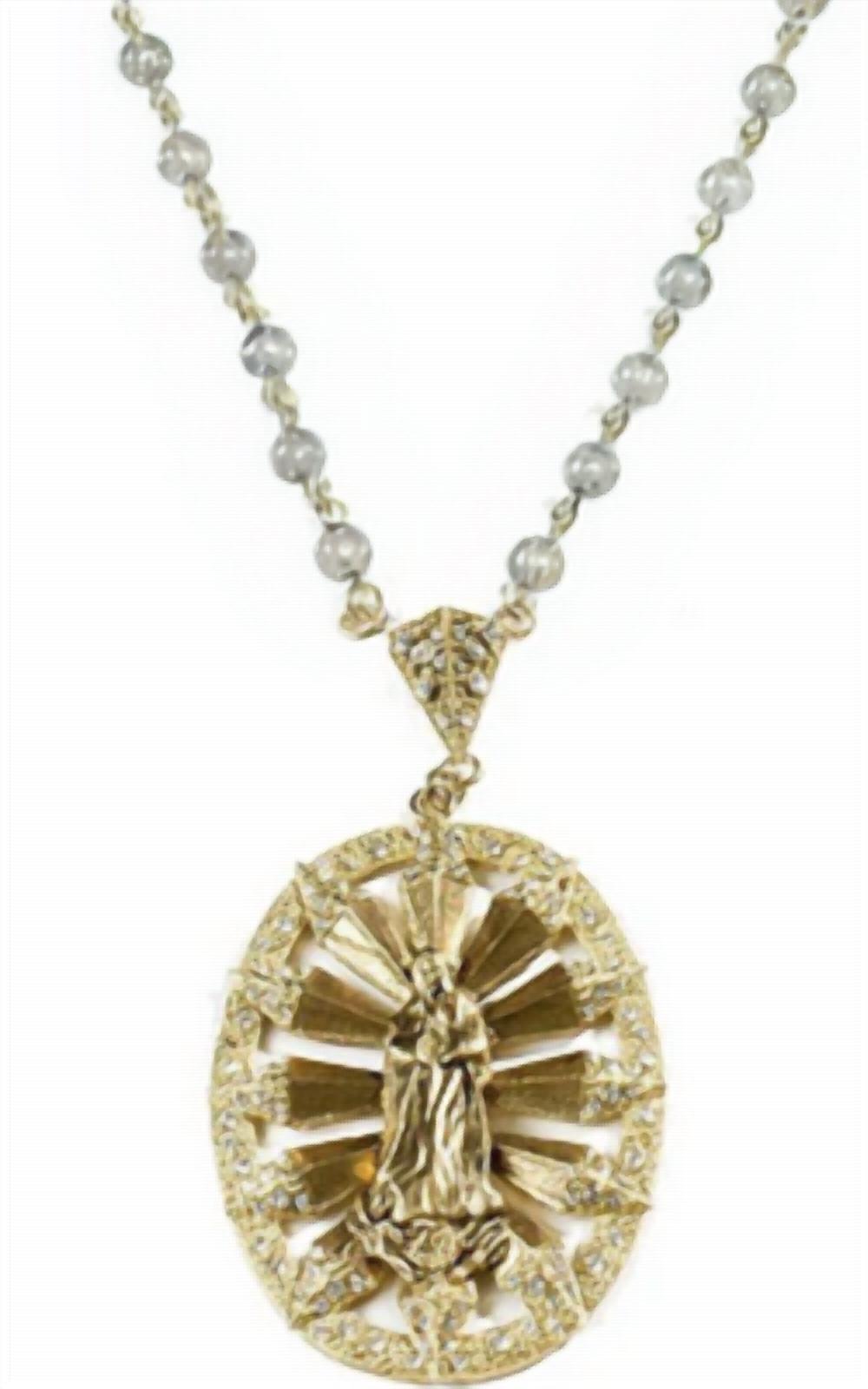 Vsa Designs - Pearl Twilight Virgin Rosary Necklace