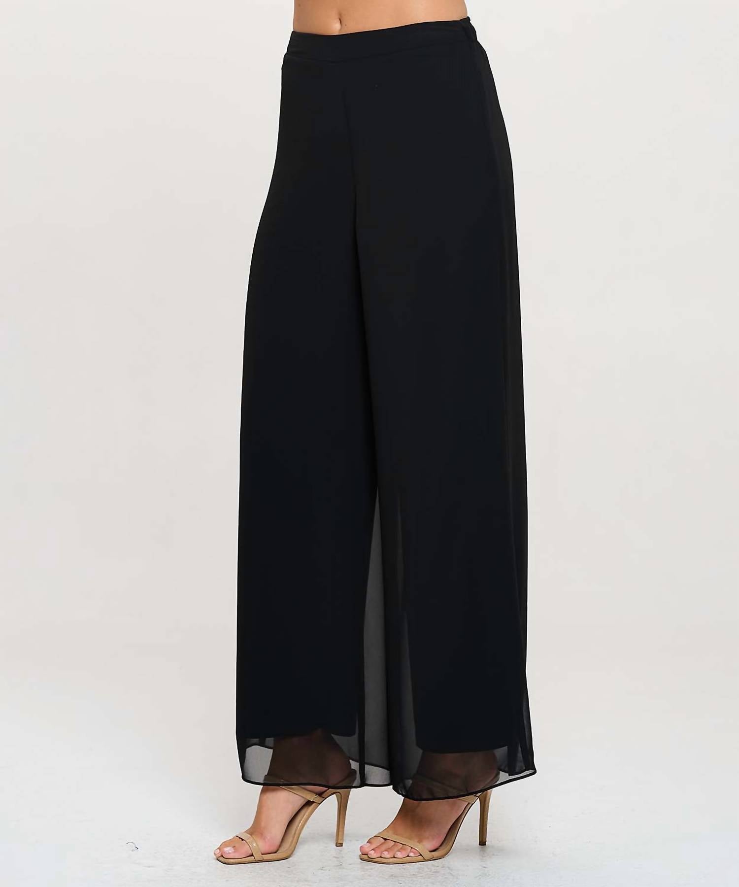 Last Tango - Chiffon Pull On Wide Leg Pants