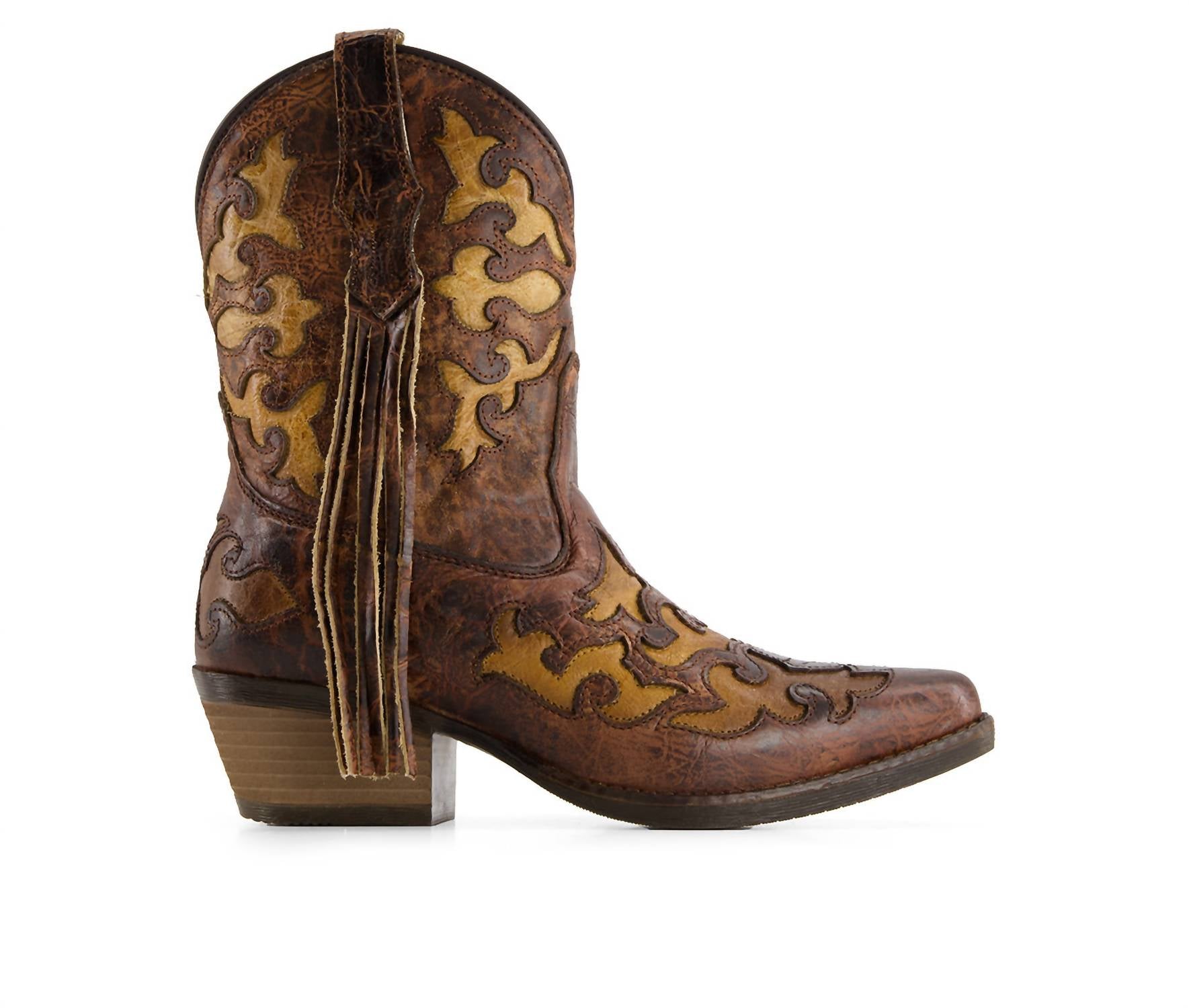 Forastero - Women's Real Leather Pointed Toe Cowgirl Boots