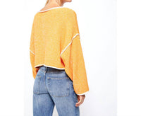 Free People Bardot Solid Sweater in orange peel - women's sweater - alternate view