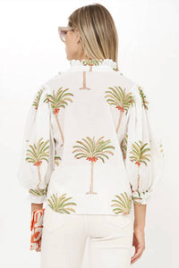 Oliphant - Ruffle Front Button Blouse