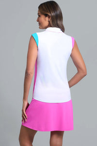 Ibkul - Colorblock Sleeveless Tank