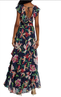 Patbo - Floral Print Laelia Ruffle Gown