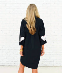 Caryn Lawn - Preppy Heart Elbow Dress