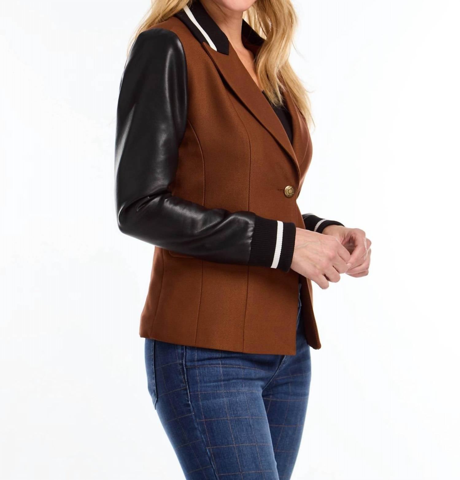 Fdj - Mixed Media Blazer