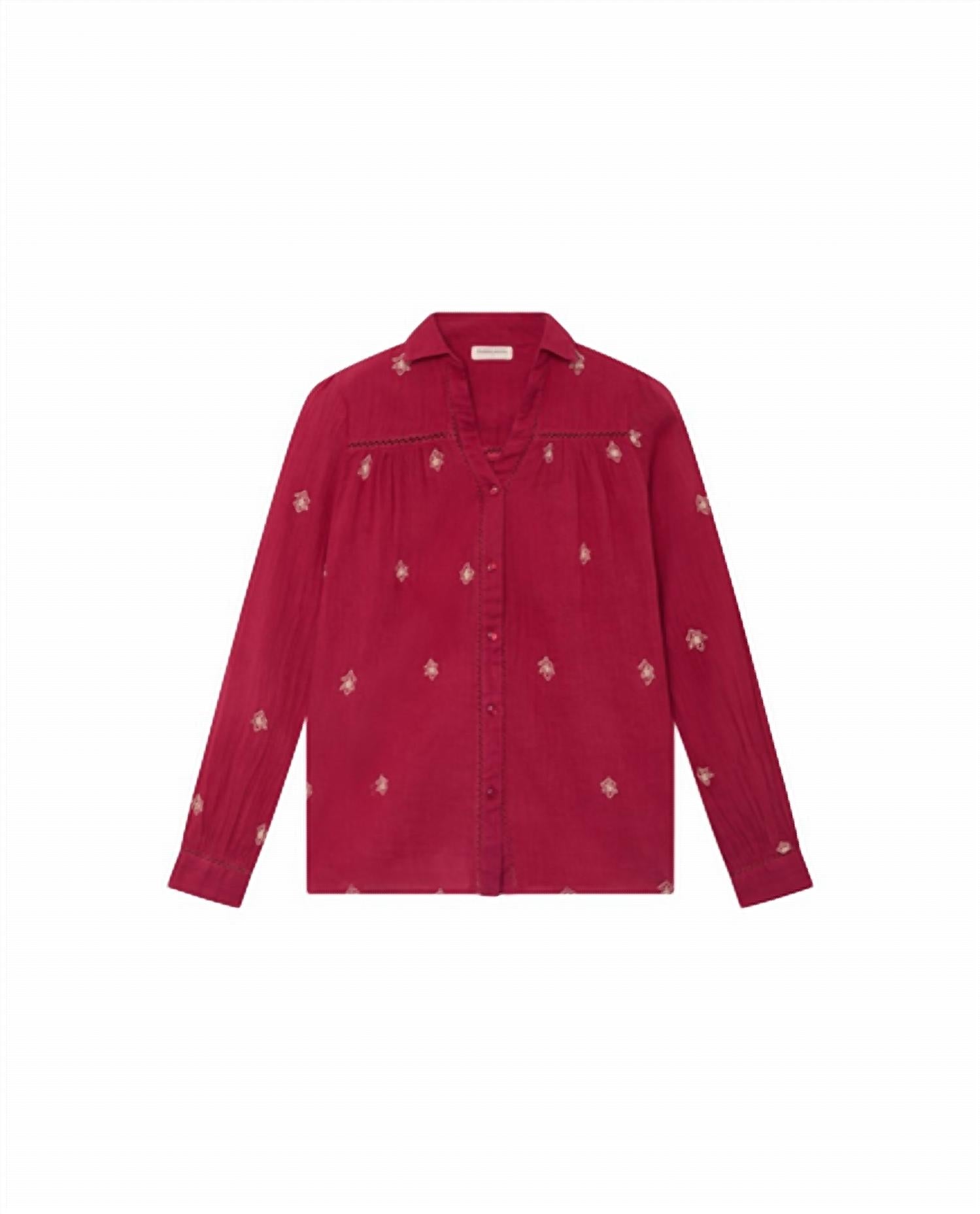 Maison Hotel Rani Shirt in raspberry - women's shirt - alternate view