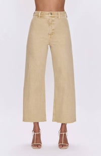 Pistola - Penny Crop High Waist Raw Hem Wide Leg Jeans