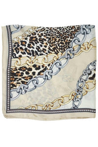Sante Grace - Leopard Animal Print Creme Colored Scarf