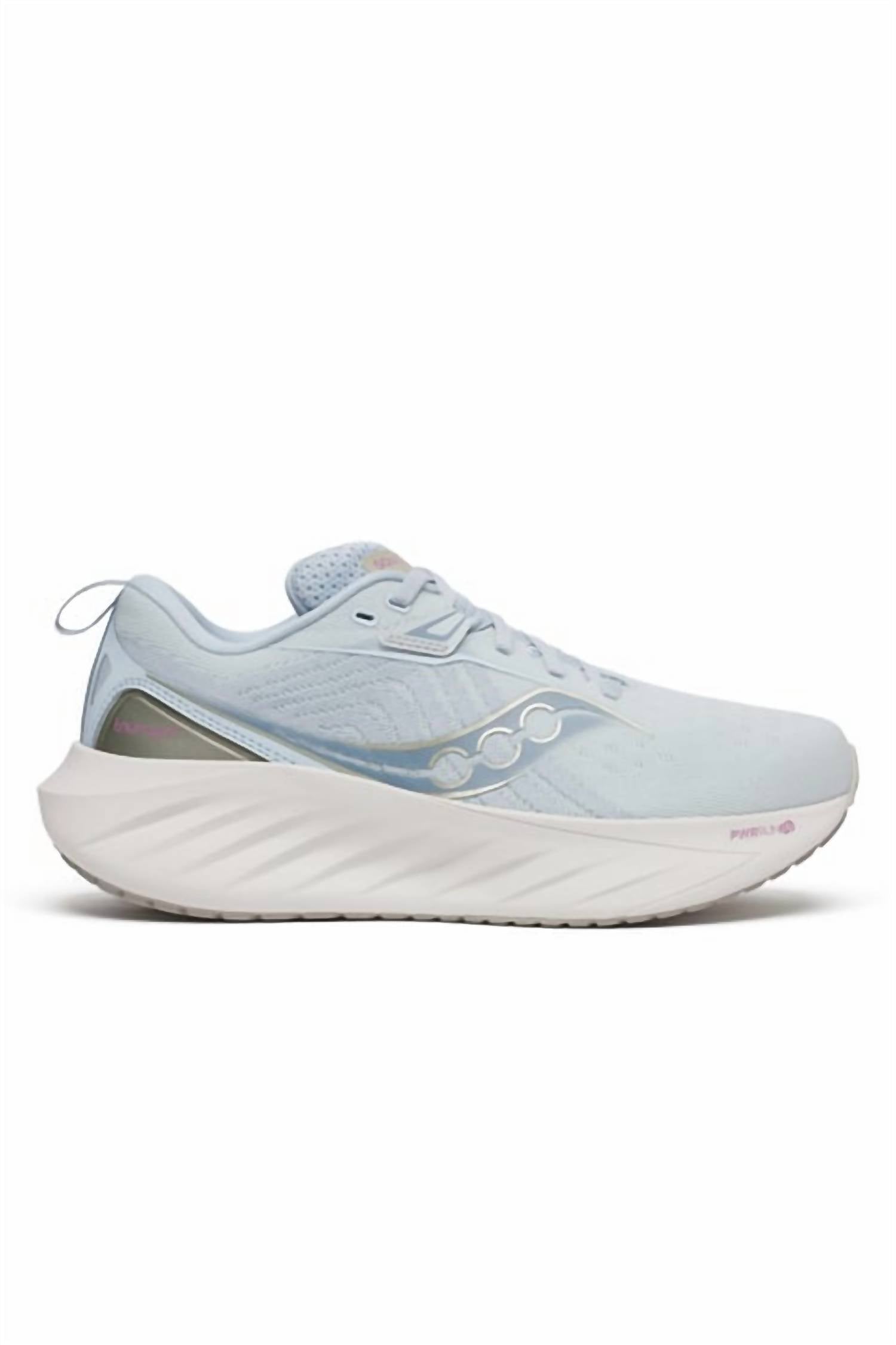 SAUCONY Women's Triumph 22 Running Shoe in vapour moon - women's shoe - detail view
