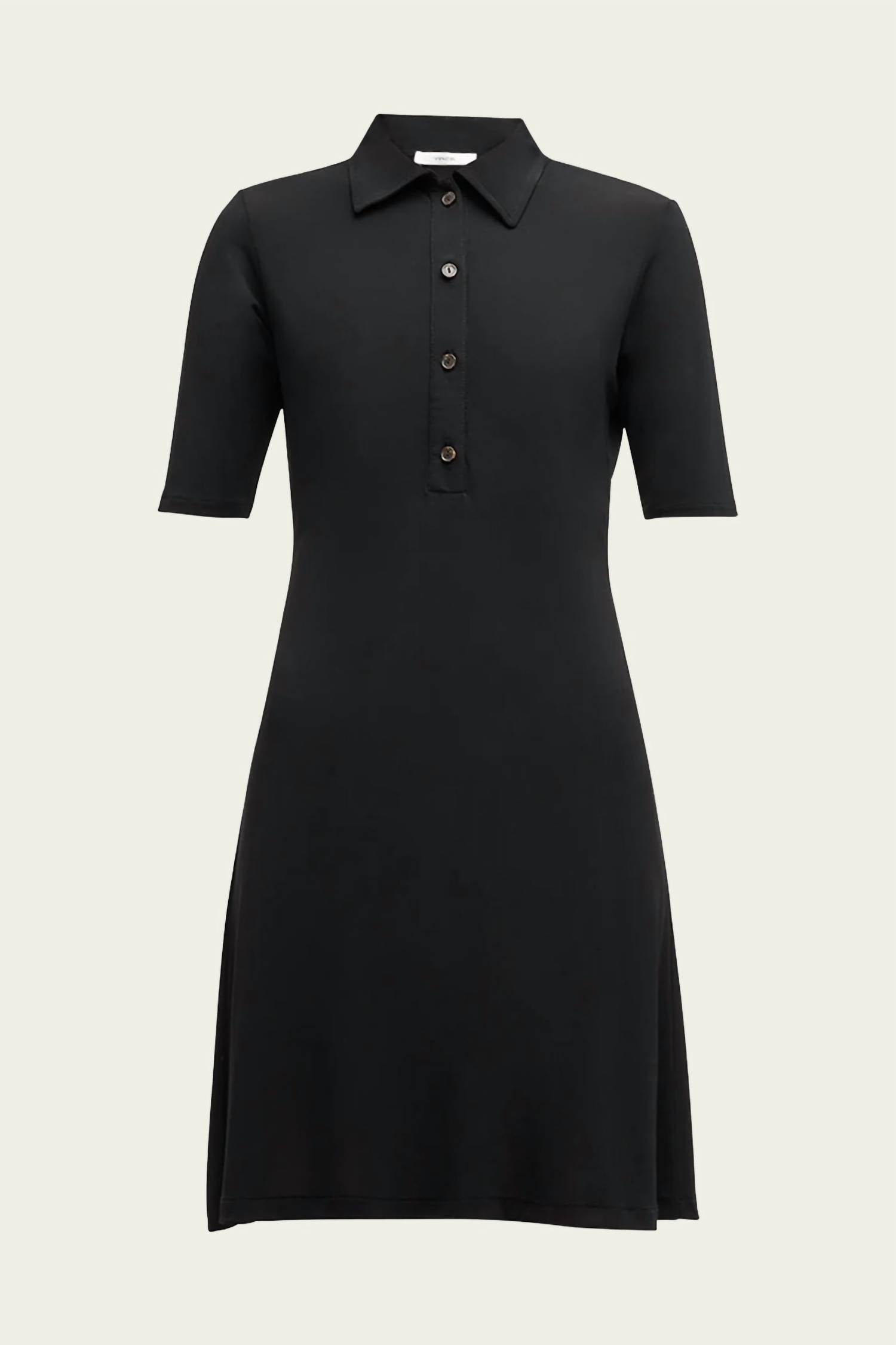 Vince - Elbow-sleeve Polo Dress