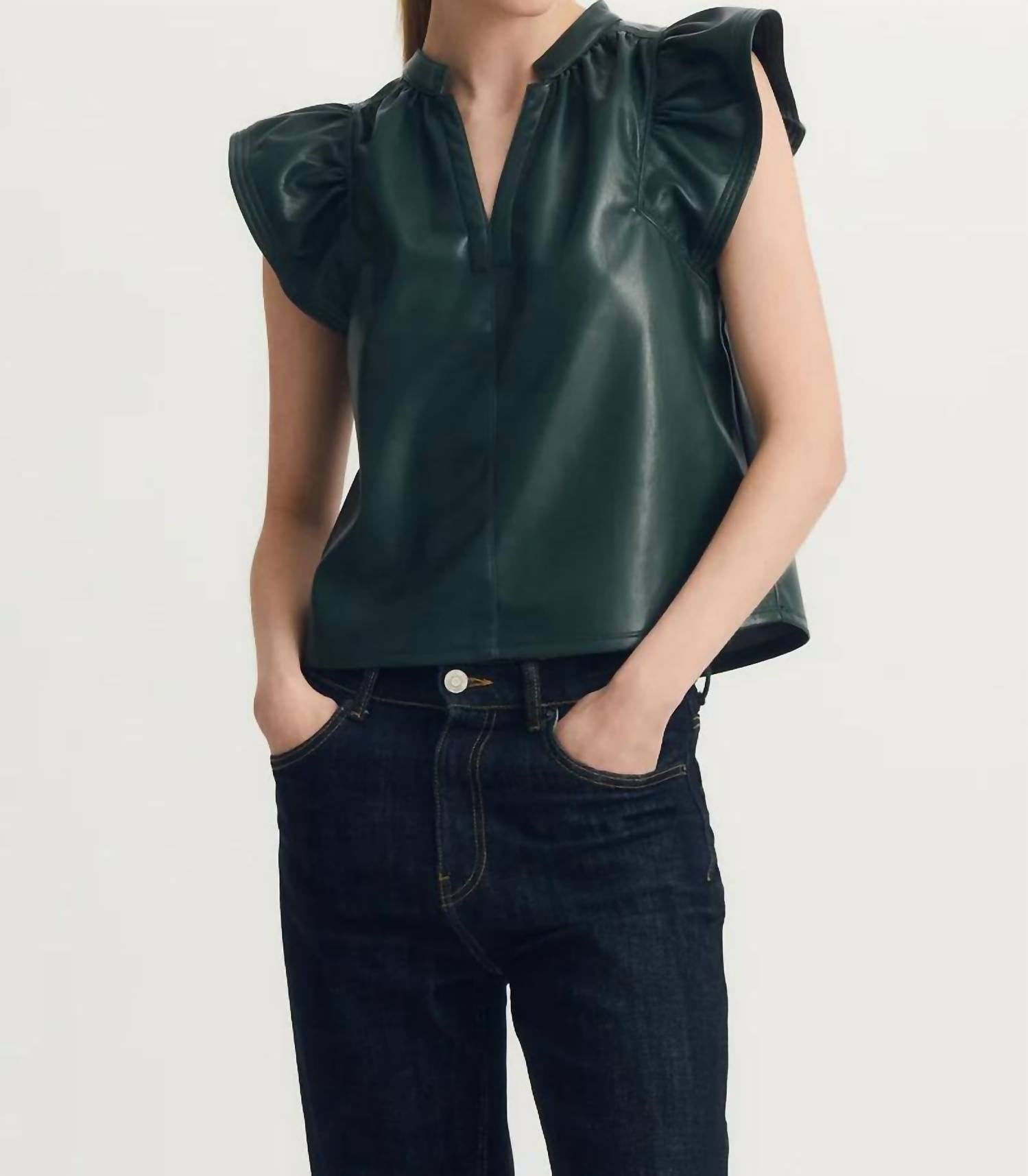 MELISSA NEPTON Venora Top in forest - women's blouse