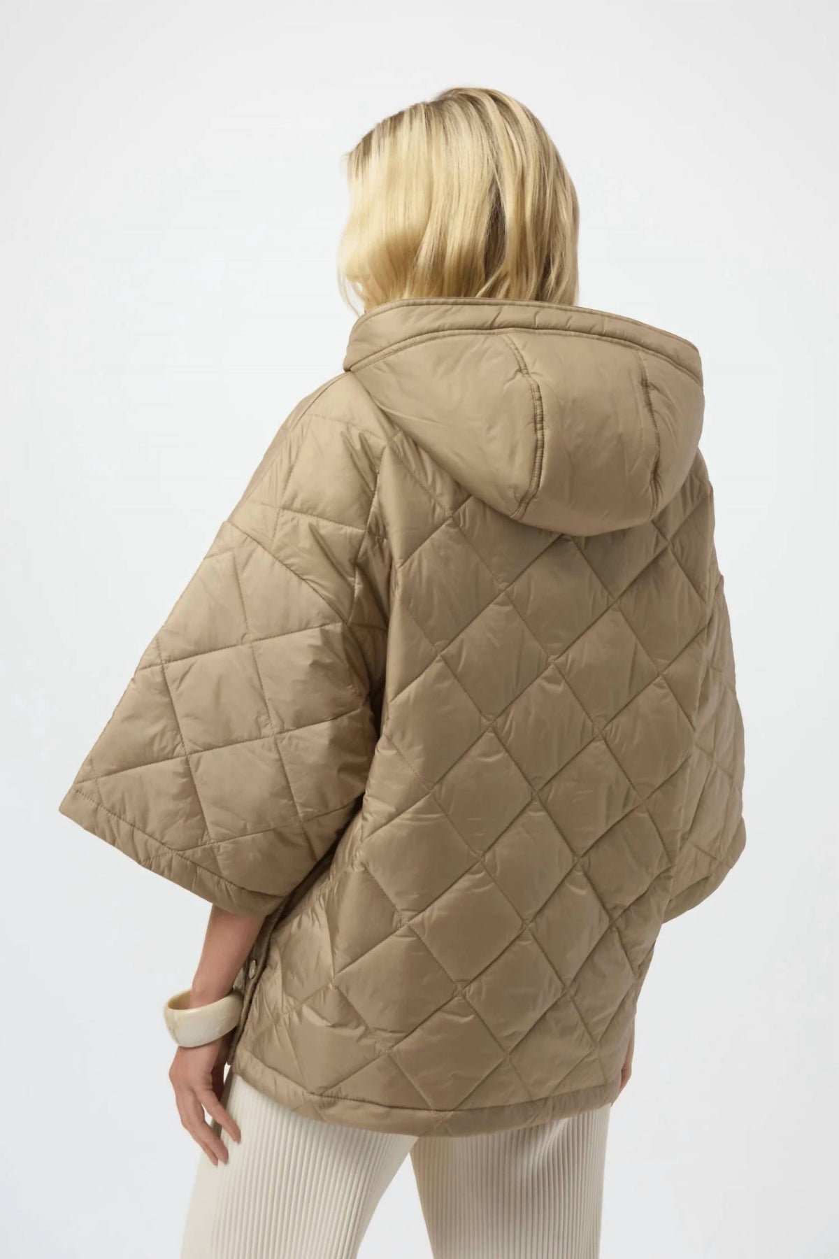Joseph Ribkoff - Woven Diamond Quilt Hooded Jacket