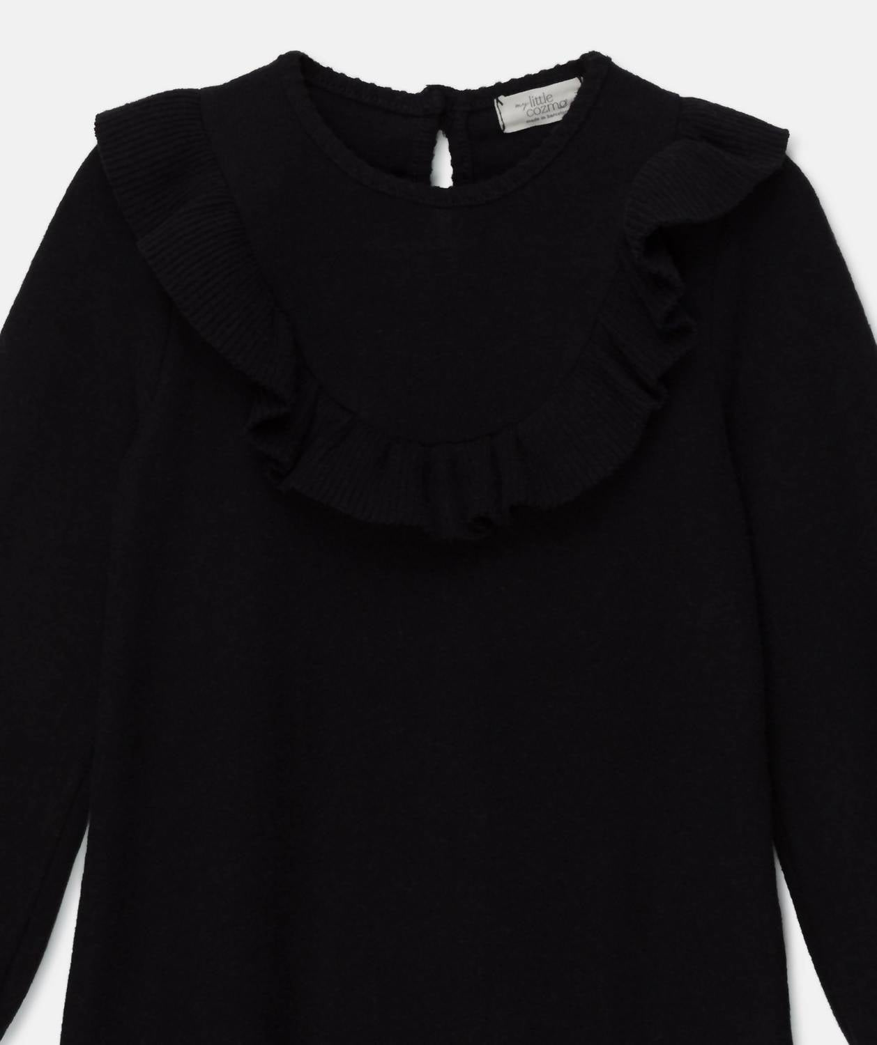 KIDS CAROL KNIT RUFFLE DRESS