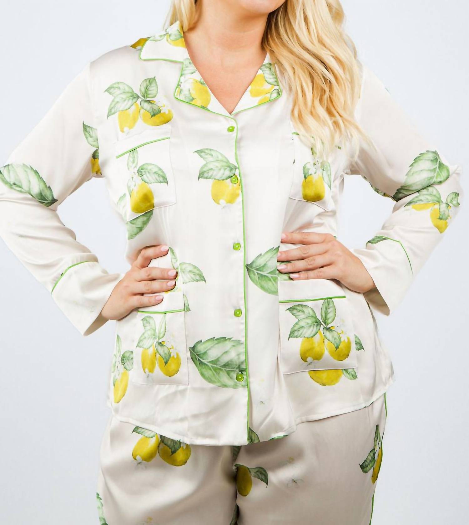 Isayes - Lemon Pajama Set - Plus