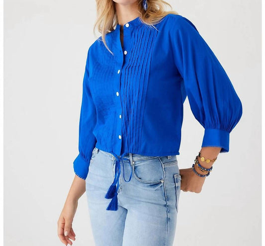 Karen Kane - Lace Trim Drawstring Top